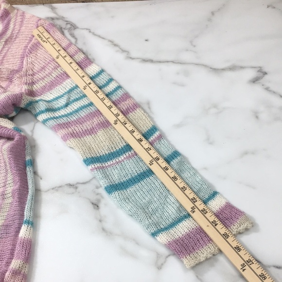 Lane Bryant Blue Purple Striped Drape Cardigan Sweater Womens 18/20 Cozy - Picture 11 of 12